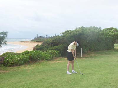 token golf shot from Wailua Municipal