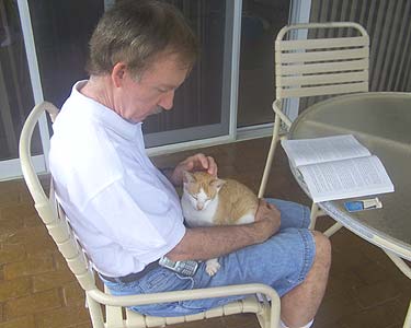 John with cat