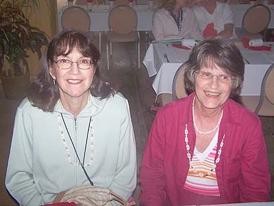 Sharon & Pat at the luau