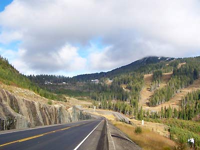 The road back down the mountain