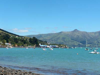 The waterfront at Akaroa