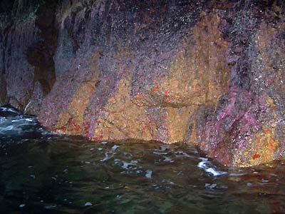 Colours inside the cave