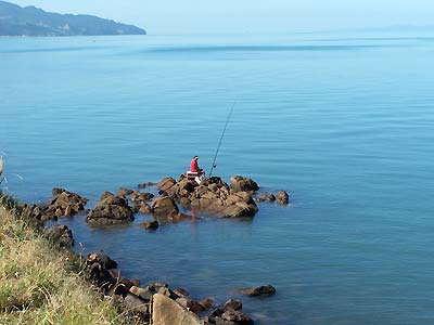 Fisherman on the coastal drive