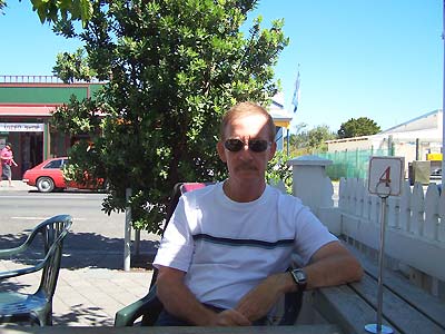 John in a restaurant in Coromandel Town