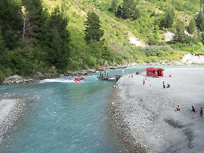 Shotover Jet in the rapids on the Shotover River