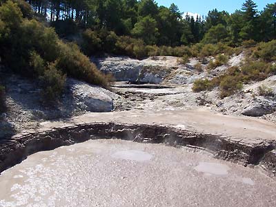 Bubbling mud