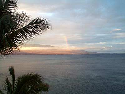 rainbow from the balcony