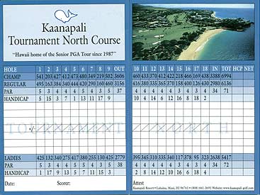 Kaanapali score card