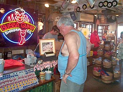 Terry browsing after lunch