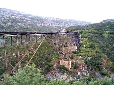 Looking back on the bridge as we passed it