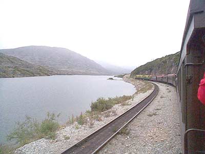 Parallel tracks as we end the journey at the top of the mountains