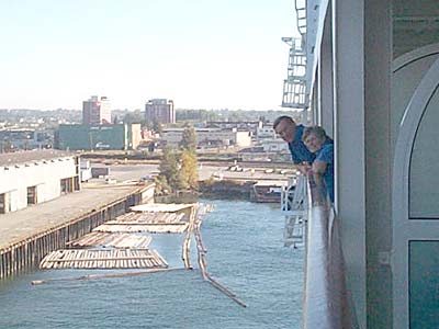 Leaving Vancouver, Wynn & Carol on their balcony