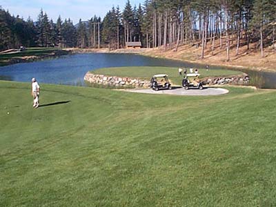 Looking across to the 11th green