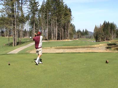 Denis on the 9th tee